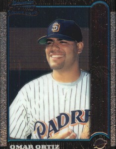 1999 Bowman Chrome San Diego Padres Baseball Card #437 Omar Ortiz RC