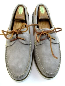 Allen Edmonds "Force 10" Boat Shoes 9.5 B Pewter Grey Suede DISCONTINUED (274N) - Picture 1 of 10