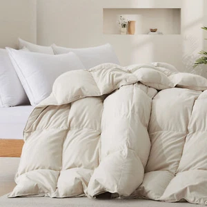 HOTEL Ultra Soft Cozy Sient Oversized Down Comforter, King or Queen Bed Blanket - Picture 1 of 29