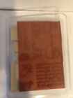 2005 Stampin Up Baby Talk Wood Mount Rubber Stamps Set of 7. New Unused NIB Ref5