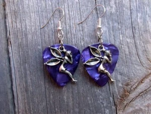 Tinkerbell Charm Gitarre Plektrum Ohrringe - Wählen Sie Ihre Farbe - Bild 1 von 19