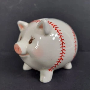 MUDPIE 1999 Vintage Mini Baseball Piggy Bank 3.5" EUC - Picture 1 of 9