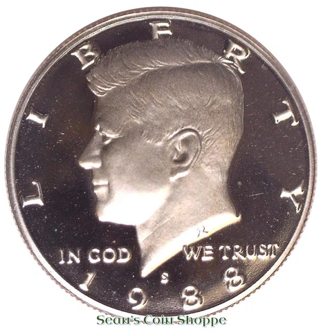 1988 S Kennedy Half Dollar 50C Gem Deep Cameo Proof San Francisco Free Shipping! Cover
