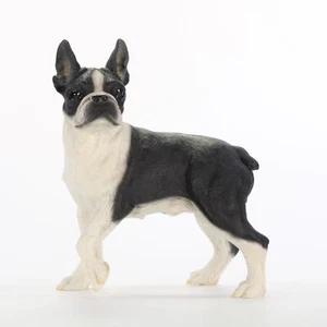 Boston Terrier Figurine Hand Painted Collectible Statue - Picture 1 of 1