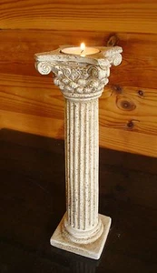 Candle Pillar Candle Holder Pillar H 26 cm Small Pillar Stone Pillar Candle  - Picture 1 of 4