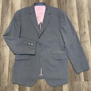 Charles Tyrwhitt Blazer Men's 42R Slim Fit Gray Super 100s Wool Sports Coat