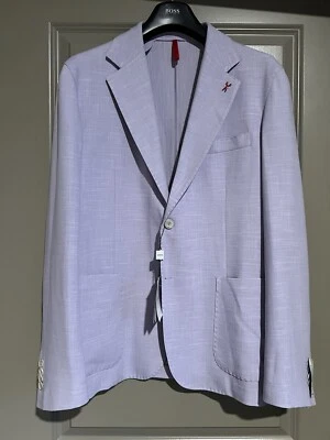 Blazer tejido azul claro ELMAS PHIL para hombre hecho en Italia IT52 US42 €419 verano Foto 1 de 4