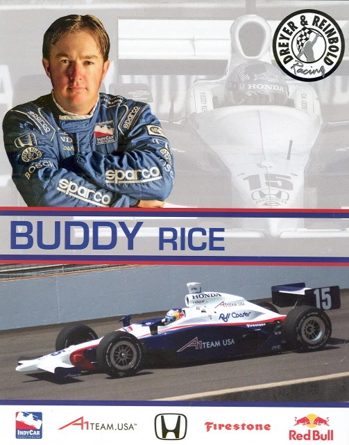 2007 Buddy Rice A1 Team USA Honda Dallara Indy Car postcard - Image 1 of 1