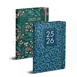 2025-2026 A5 Designer Academic Diary 2025-26, Blumenmuster Hardcover, Hardcover - Bild 1 von 7