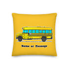School Bus Pillow. American Busses Cushion. Driver Teacher Appreciation  P011
