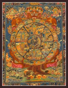 Large Masterpiece handpainted Tibetan Buddha mandala Thangka Chinese painting H - Picture 1 of 8