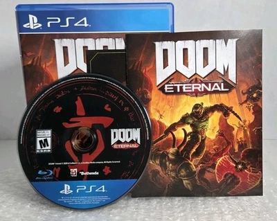 Doom Eternal Sony PlayStation 4 PS4 Complete In Box CIB Tested Bethesda ID Tech - Image 1 of 4