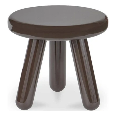 Mesa auxiliar de metal lacado marrón oscuro Joy Collection Moe's Home Foto 1 de 4