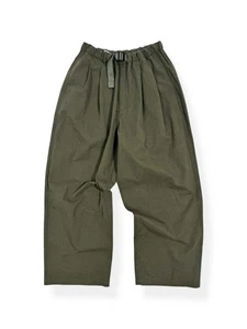 Kappy Two Tuck Wide Pants Mens One Size Khaki Green Belted Utility Gorpcore - Picture 1 of 12