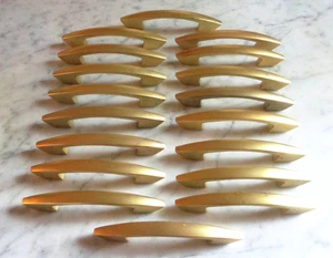 18 Yellow Gold BP2014 #74561 Cabinet Door Drawer Pull Handles 4 3/4"Long Vintage - Picture 1 of 4