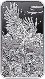 EAGLE AND SERPENT 1 Oz Lingot Argent 2025 - Foto 1 di 2
