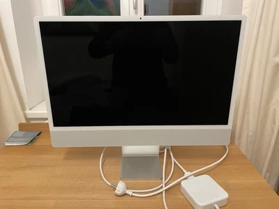 Apple iMac 24 Zoll (256GB SSD, M1, 3,20GHz, 8GB, 8-Core GPU) Silber Tast A1843 - Bild 1 von 4