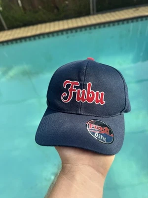 90s Vintage Fubu Embroidered Script Hat Vtg Streetwear 00s Y2k Style Trucker - Image 1 of 4