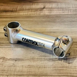 Vintage Control Tech MTB Stem 135 1 1/8 Threadless 5 Deg 25.4 Silver SUPER CLEAN - Picture 1 of 7