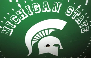 MICHIGAN STATE UNIVERSITY Spartans -BIG TEN -12" Round - VINTAGE CLOCK FACE SIGN - Picture 1 of 12