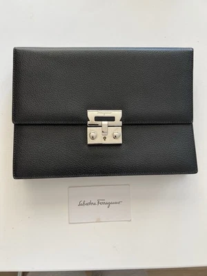 Salvatore Ferragamo New Leather Clutch Bag Purse Wristlet - Image 1 of 4