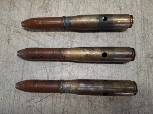 Lot of 3 Vintage 1943 Decommissioned 20mm Mk-2 Military Collectable Bullet Shell - Picture 1 of 19