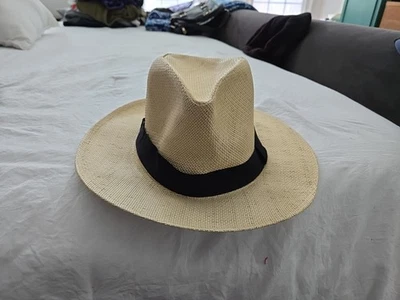 Men's Panama Straw Fedora - Image 1 of 4