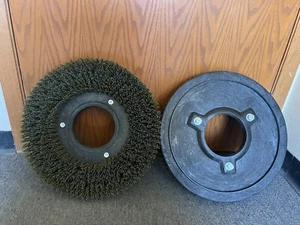 2 New Tennant Nobles Brushes 17” Strip Agresive Cleaning - Picture 1 of 4