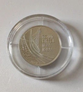 FRANCE - Monnaie 5 Francs Tour Eiffel Argent BE - Picture 1 of 5