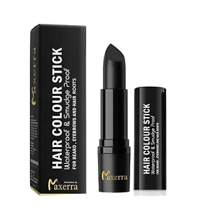 Maxerra Hair Colour Stick, Smudge Proof for Beard and Moustache, 4g (Pack of -1) - Picture 1 of 8