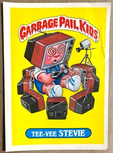 1986 Topps Garbage Pail Kids Series 1 Giant Card Tee-Vee Stevie #10 - Bild 1 von 3