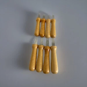 Vintage Wooden Fox Run Craftsmen Corn Cob Holders Stainless Steel Set Of 15 BBQ - Picture 1 of 4