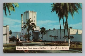 Puerto Rico Carioca Rum Distillery Modern Architecture Vintage Postcard - Picture 1 of 2