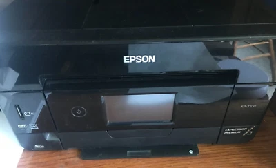 AS IS -NEEDS INK PAD- Epson Expression Premium XP-7100 Color Photo Printer READ! - Image 1 of 4