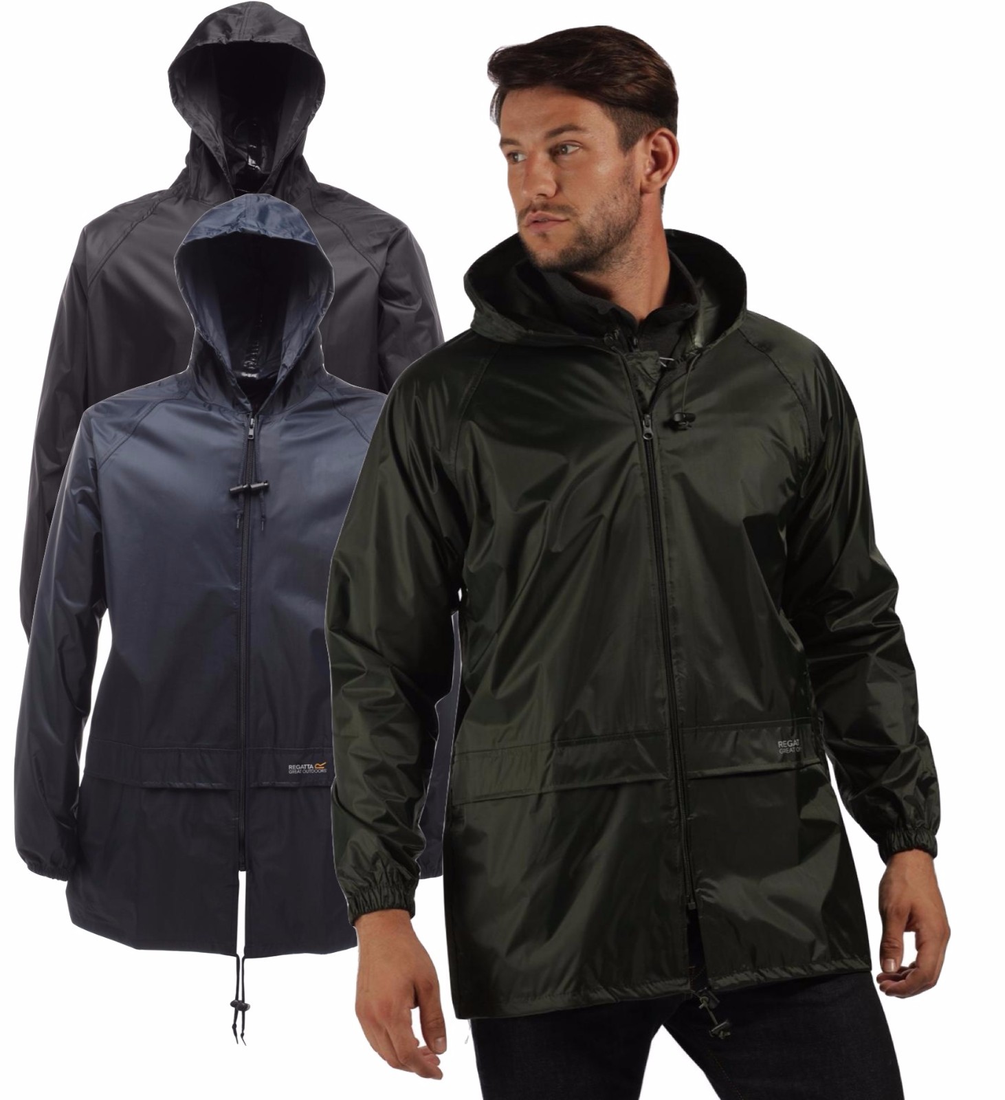 Mens BLACK GREEN BLUE Regatta 