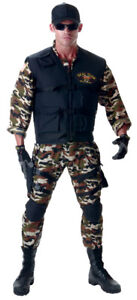 SEAL Team Deluxe Adult Mens Costume Navy Special Ops Camo Military Halloween