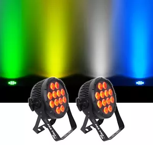 (2) Chauvet DJ SlimPar Pro H USB D-Fi RGBAW+UV LED Par Can Wash Light Fixtures - Picture 1 of 11