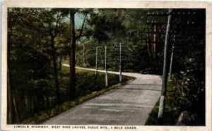 2 PA 1920 Postal Lincoln Highway Laurel Ridge MTS Juniata Crossings Penn - Imagen 1 de 4