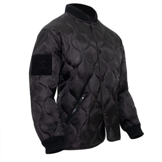 Rothco Quilted Woobie Jacket - Black - Image 1 of 1