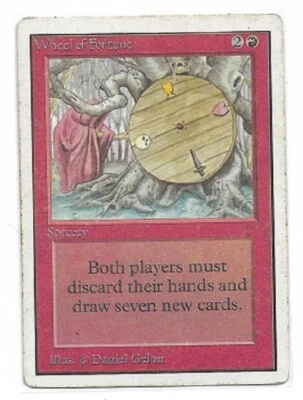 MTG magic cards 1x Wheel of Fortune Unlimited Heavy Play, English - Image 1 of 2