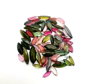 Natural Multi Tourmaline Marquise Cut Gemstone 31 Pcs 2.50*6-4.50*12 MM 10 CT - Picture 1 of 5