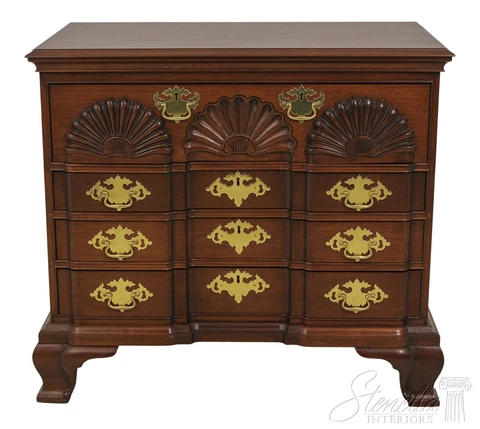 58408EC: Chippendale Style Goddard Townsend Blockfront Chest Cover