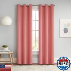 Eclipse Darrell Modern Blackout Thermal Grommet Window Curtains for Bedroom o - Picture 1 of 5