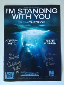 DIANE WARREN & CHRISSY METZ handsignierte Noten I'M STANDING WITH YOU Promo - Bild 1 von 7