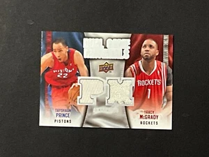 2009 UPPER DECK BBALL DUAL GAME MATERIALS DG-MP TRACY MCGRADY/TAYSHAUN PRINCE - Picture 1 of 2