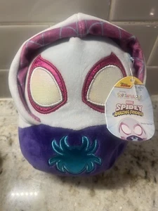 Squishmallow 8” Ghost Spider Gwen Stacy  Spidey Reversible Plush Toy Spider-Man - Picture 1 of 5