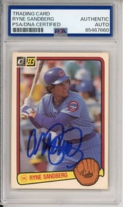 1983 DONRUSS RYNE SANDBERG SIGNED RC HOF ROOKIE CARD PSA DNA COA AUTOGRAPH CUBS - Picture 1 of 2