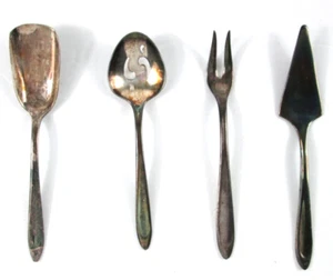 Meriden Silverplate Flatware First Lady Hostess Serving Set 4 Piece - Picture 1 of 9