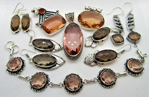 Smoky Quartz in silver selection of jewellery pendants earrings sets bracelet UK - Picture 1 of 22