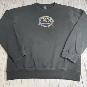 Felpa girocollo Klout Pwr doppia faccia grafica uomo XXL nera allenamento palestra - Foto 1 di 8